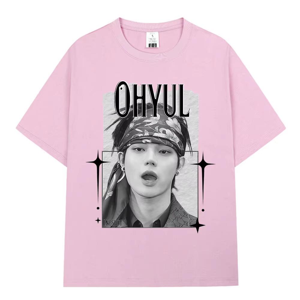 Korean Kpop Hip Hop Group Lngshot T Shirt Men's Women Clothing Fashion Oversized Cotton Casual Short Y2k Short Sleeves Classic
