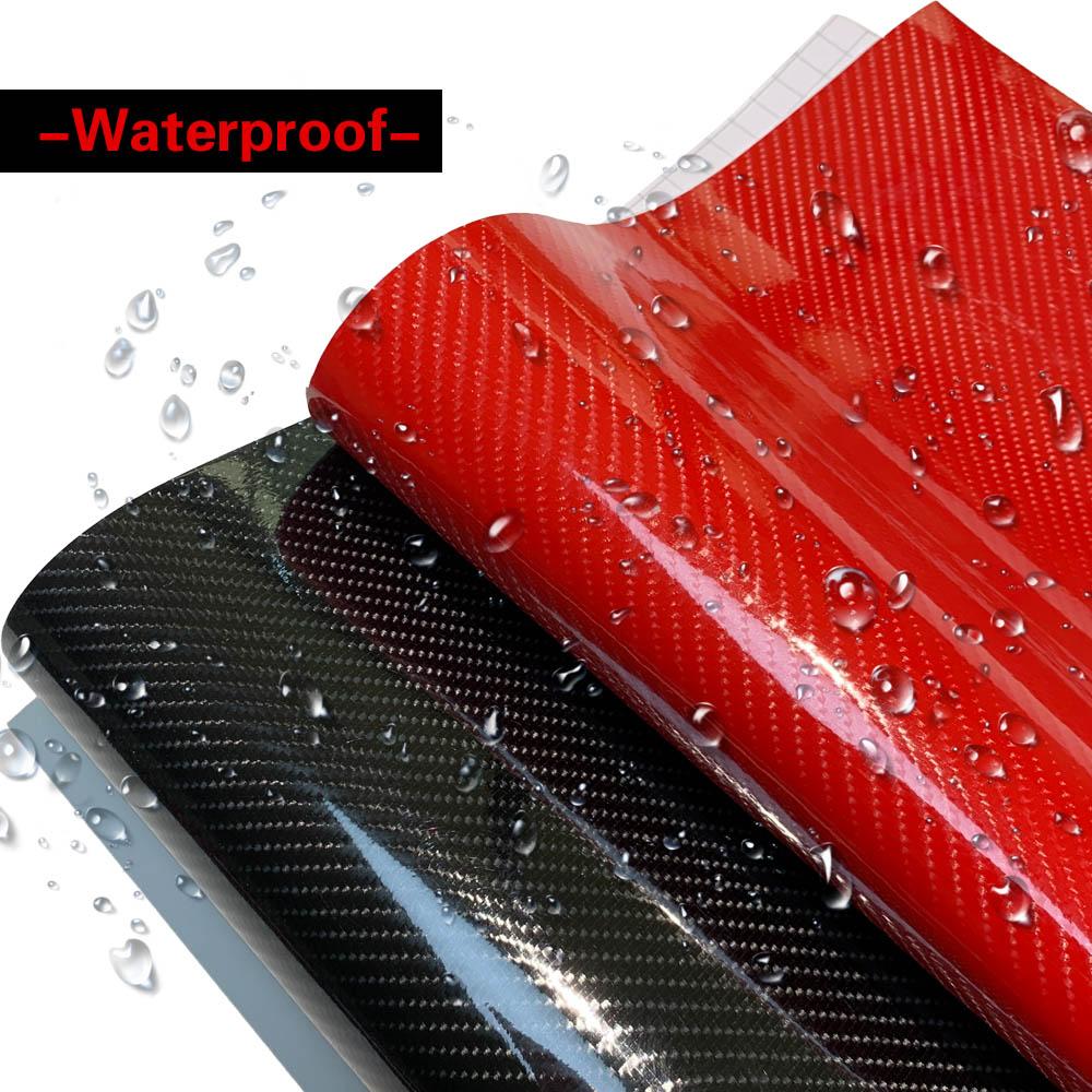 7D Carbon Fiber Car Interior Vinyl Film Decorative Sticker Anti Scratch Protective Film Universal Self Adhesive Car-Styling Trim