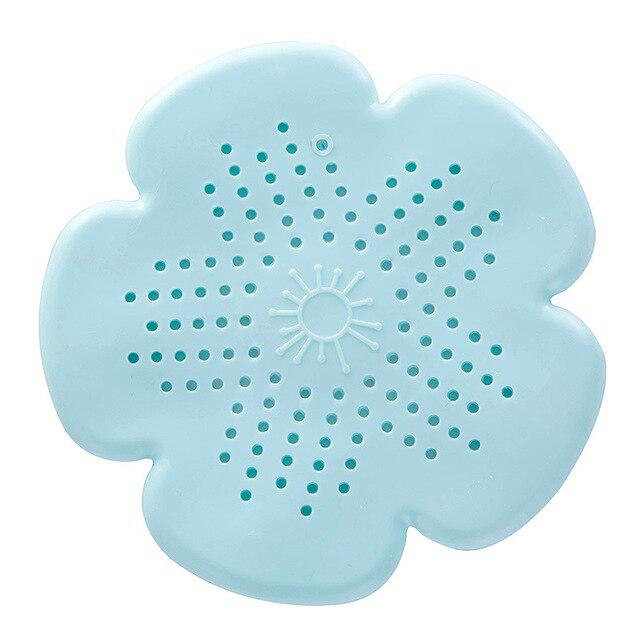 

1/3pc Silicone Flower-Shaped Hair Catcher for Bathroom Sinks and Showers 1pc зелений
