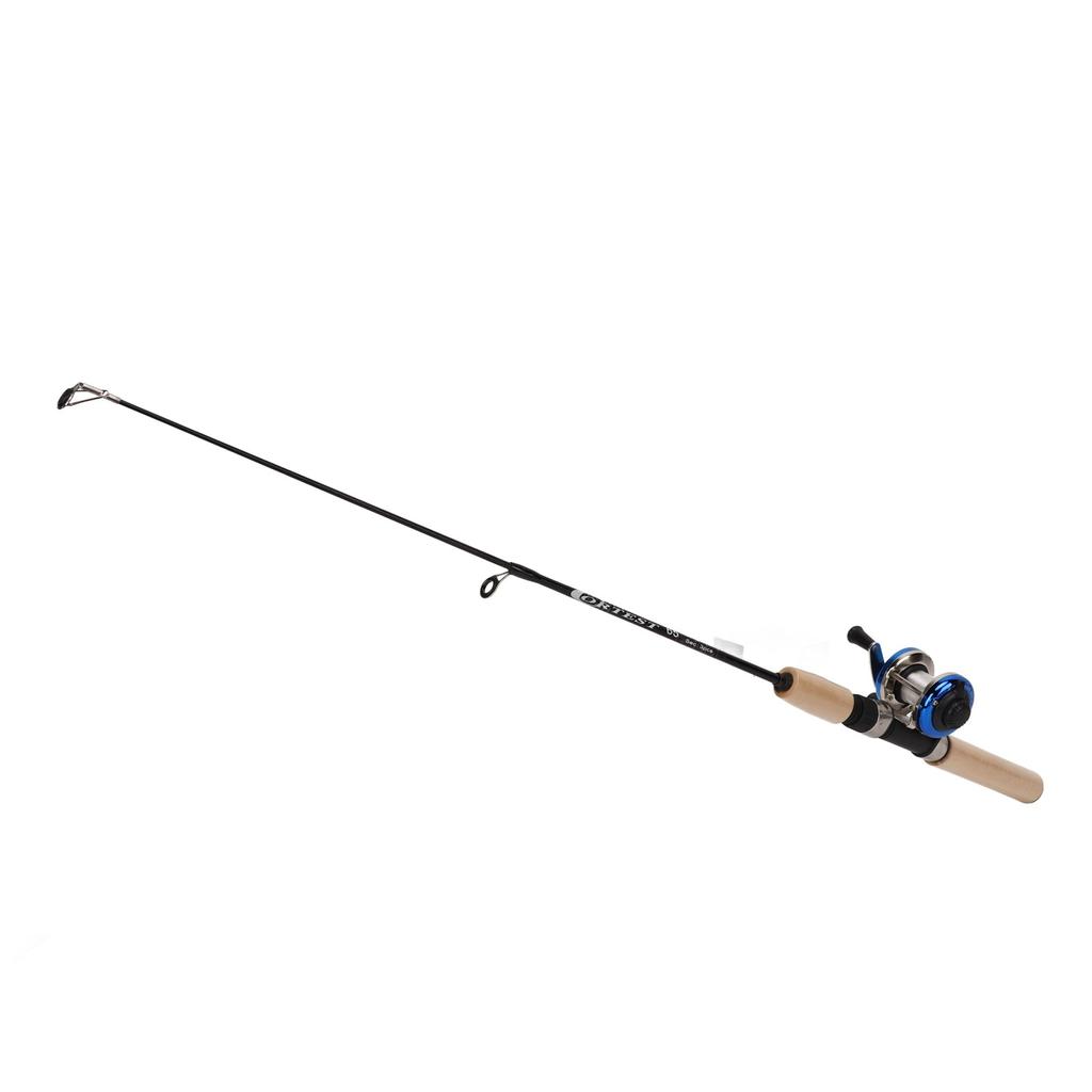 Ice Fishing Rod Kits Complete 27.6inch Rod Portable Ice Fishing Accessories with Case Jigs Float Hook Weight Reel