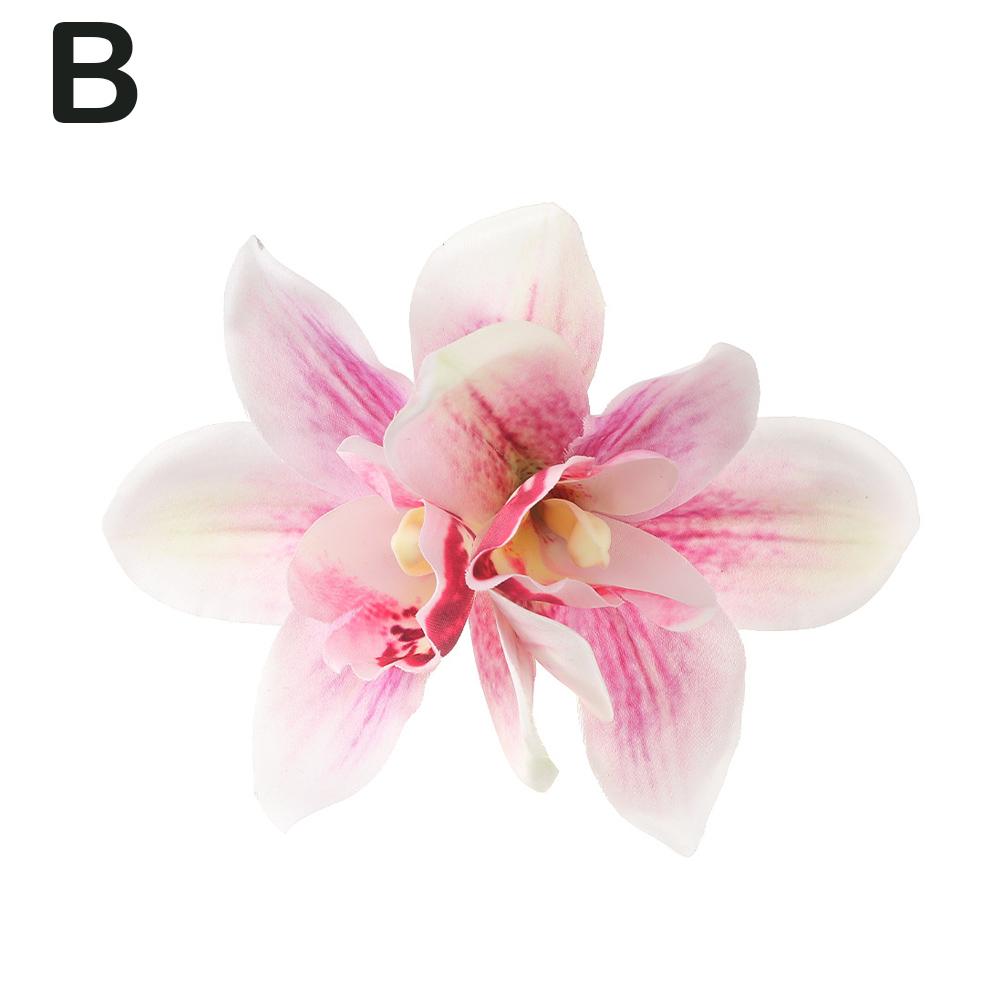 

Гавайские орхидеи цветы заколки для волос пляж морское побережье цветок двухцветный богемные аксессуары шпилька V0A3 purple-onesize