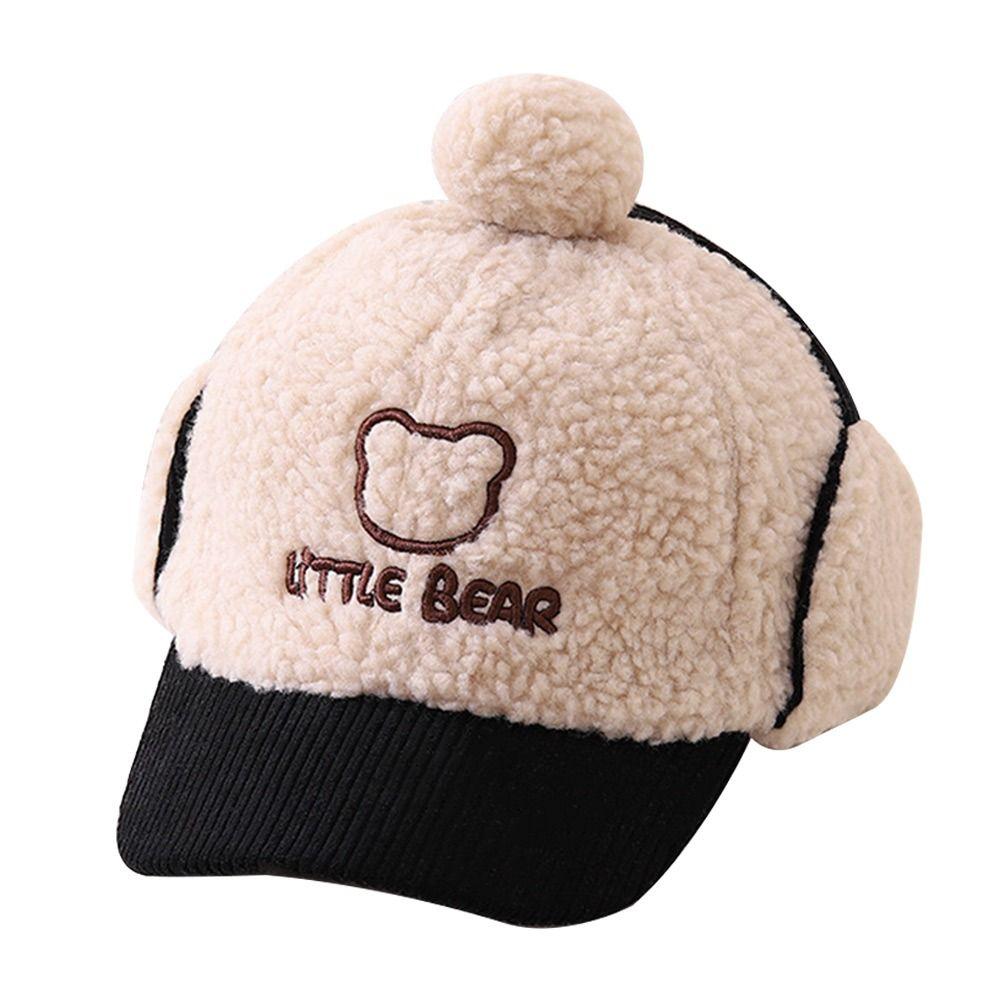 Warm Baby Baseball Cap Earmuff Kids Peaked Caps Fashion Padded Baby Ear Caps  Toddler