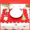 Charming Christmas Santa Place Mat Table Runner Mat For Elegant Dinner Decor