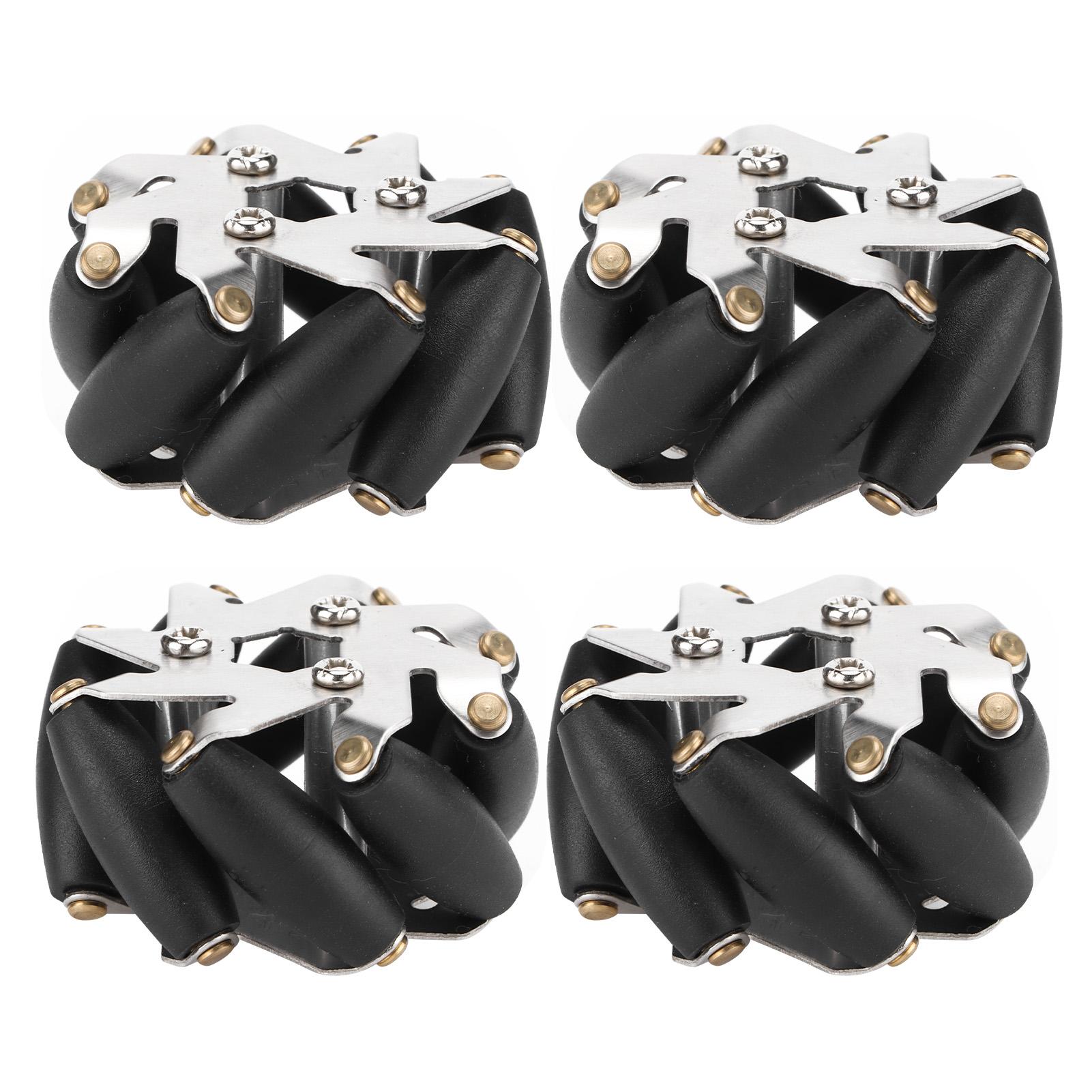 

4pcs 48mm Durable Steel Mecanum Wheels Set Left and Right Wheels for Robot Car 14209