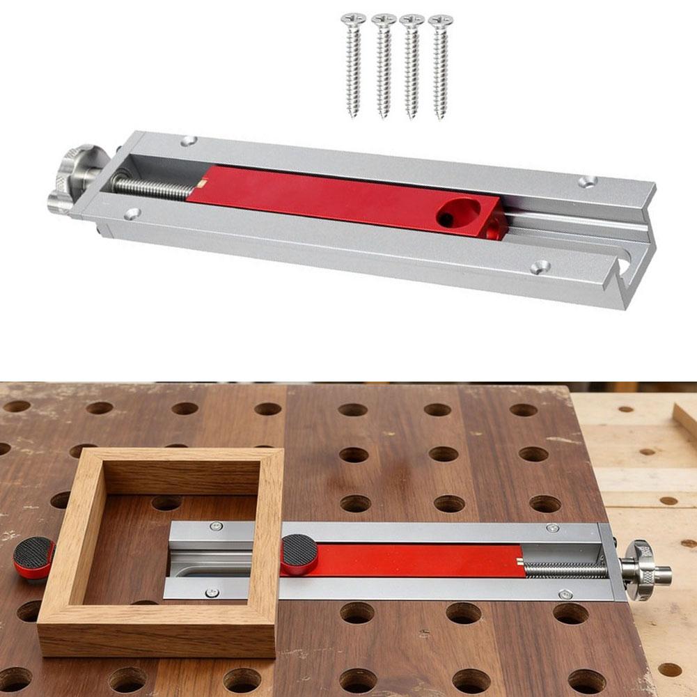 Workbench Tail Vise Clamp with for Quick Release CNC Aluminum Alloy Anodized Body 28.8cm X 6.5cm X 2.9cm Dimensions