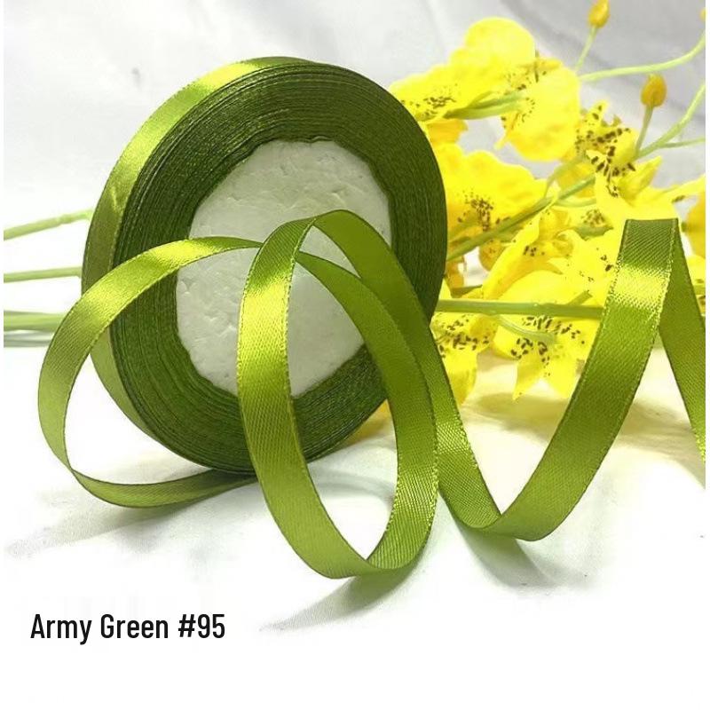 2.5cm Satin Ribbon for Gift Wrapping, Cake Decoration, DIY Crafts, and Floral Art