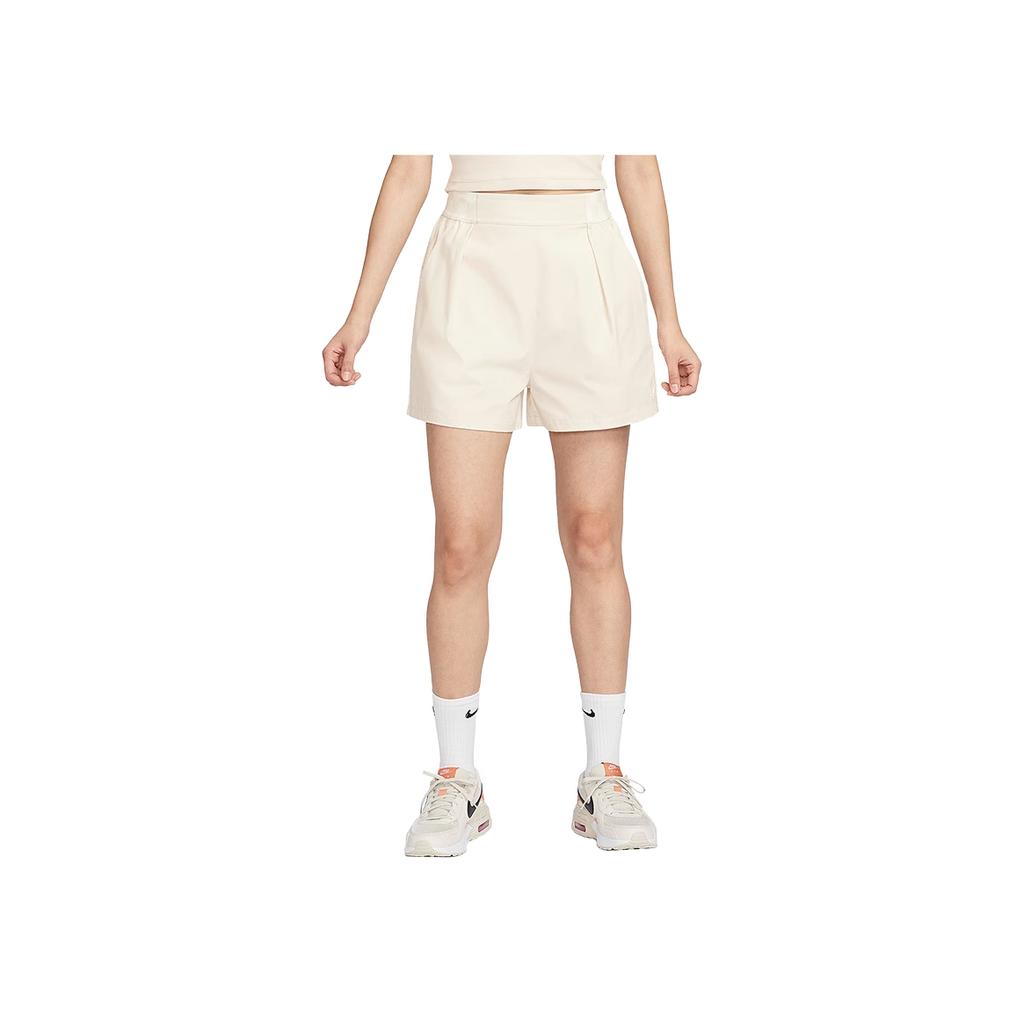 Nike Elastic Waist Breathable Sport Casual Shorts Women Bottoms Coconut-Milk FN2168-104