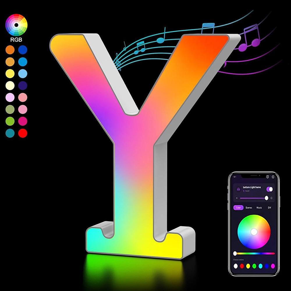 Name Letter Alphabet Light Smart Number Lamp MeRGBW App LED Letters Light Game