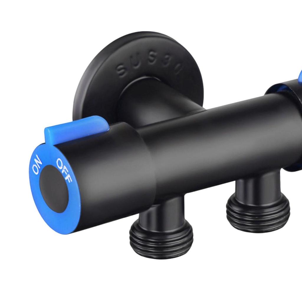 Dual Outlet Toilet Bidet Sprayer Shut Off Valve Angle Hose High Pressure Diverter for Washing