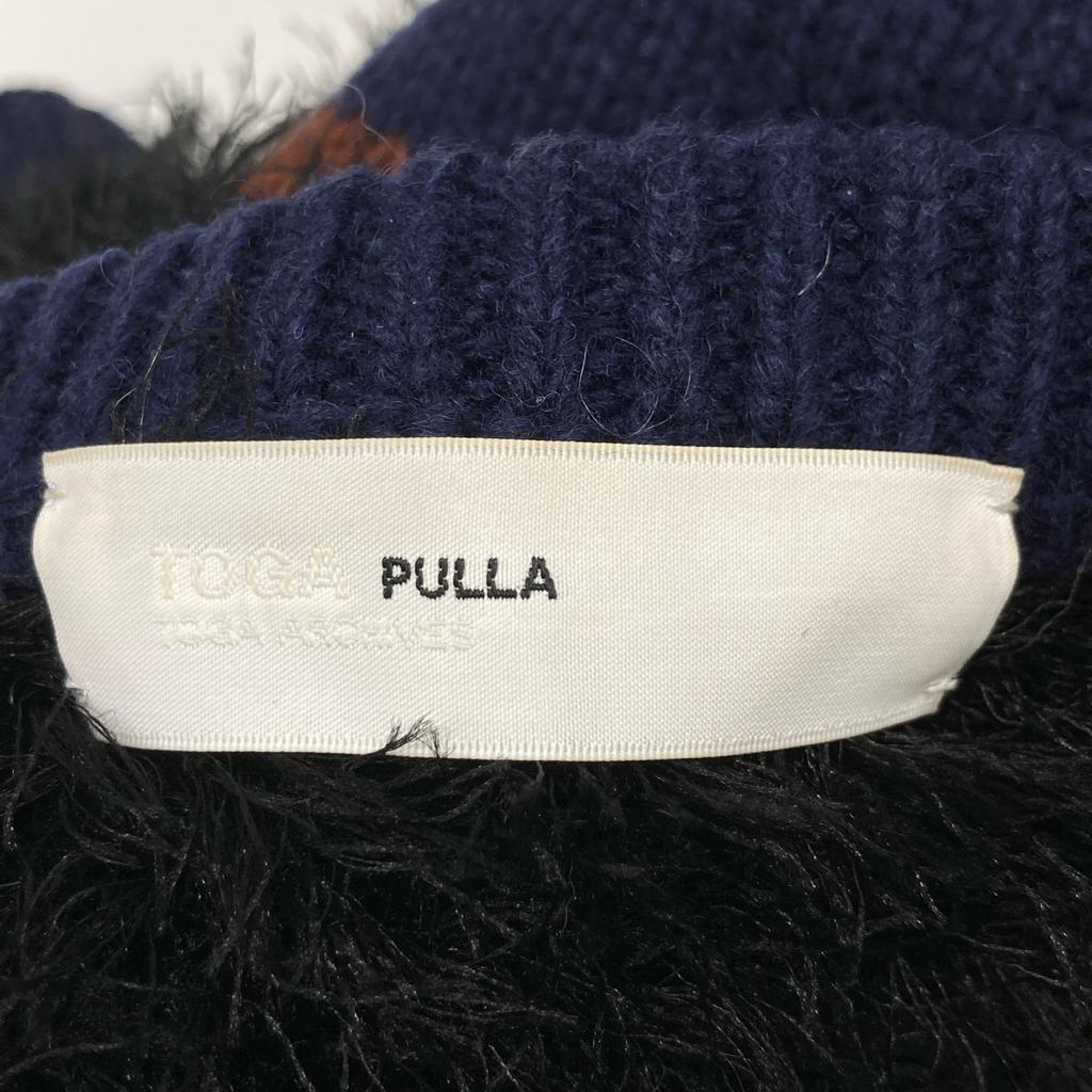 TOGA PULLA Pulla [Good Condition] TP22-XN272 Mole knit pullover Sweater/ tops 38 Navy x blackUsed