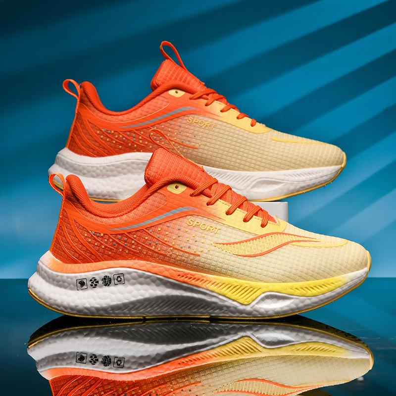 2025 summer new shock-absorbing running shoes men's ultra-light sports shoes men's shoes mesh breathable running shoes soft-soled casual shoes