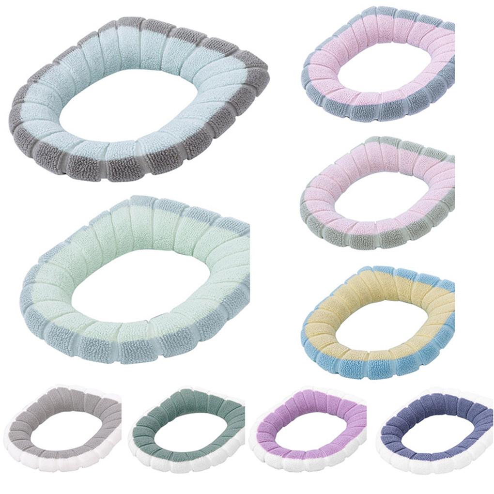 Toilet Seat Mat Soft Pad Washable Closestool Mat Warmer Cushion Bathroom Accessories