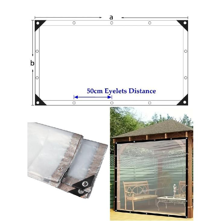 Transparent Plastic Rainproof Film Outdoor Waterproof Tarpaulin Terrace Succulent Plant Insulation Tent Balcony Awning Tarpaulin