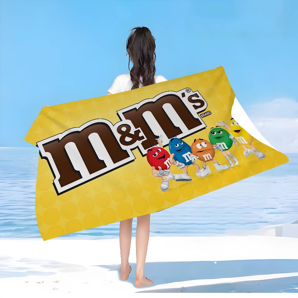 

Cartoon M-MS C-Chocolate Beach Towel Colorful Bath Towels for Girl Microfiber Quick Dry Sand Free Beach Yoga Spa Gym Pool W40*H60(CM)