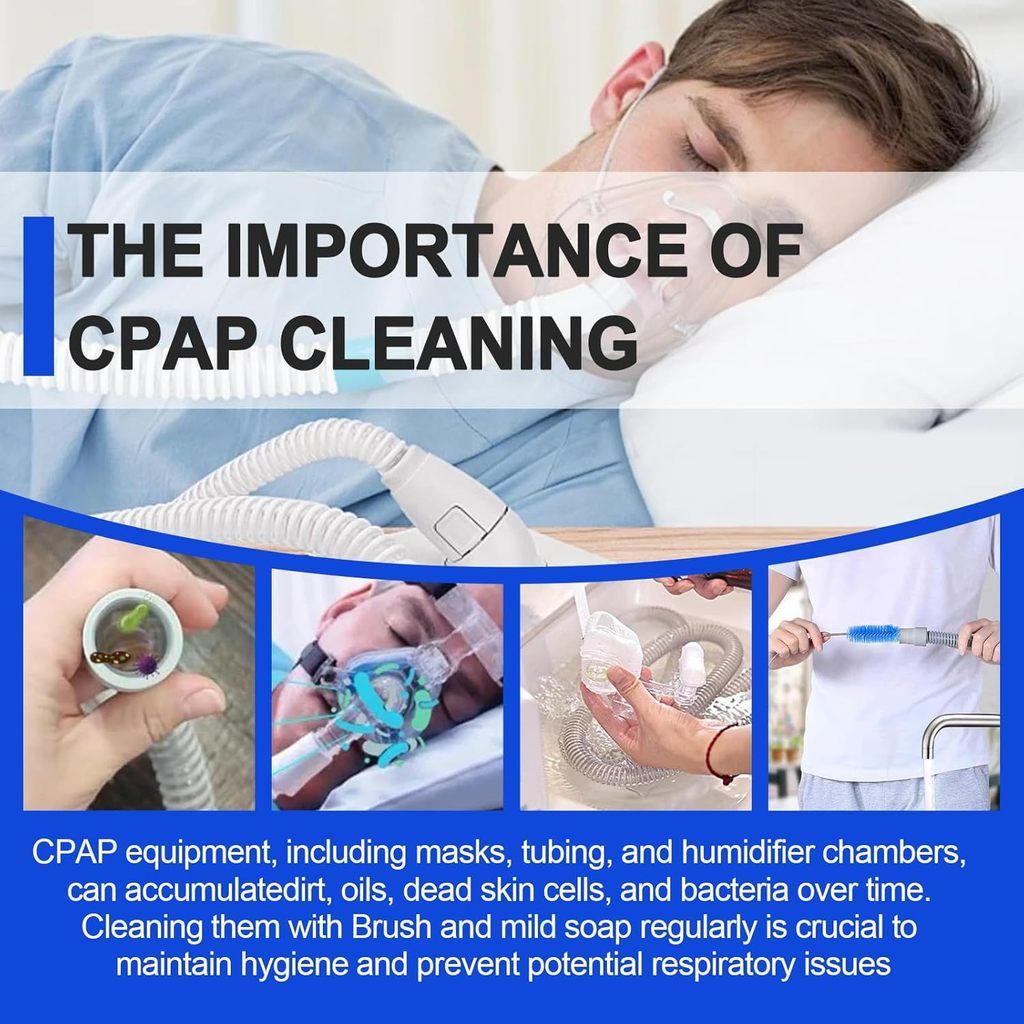 Cpap Tubing Cleaning Brush Set With Soft Hose Ties For Home Use