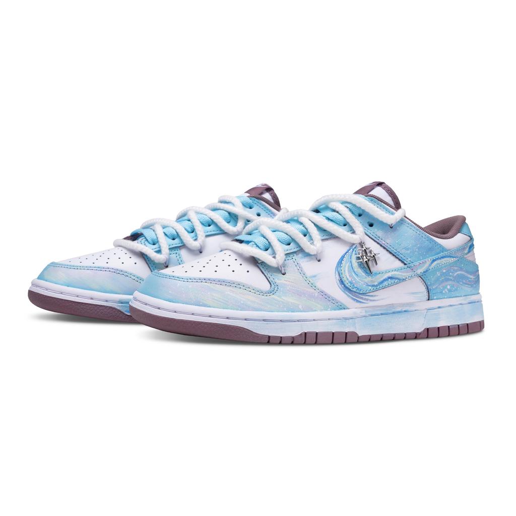 Nike Dunk Abrasion Resistant Low top Skateboard Shoes Unisex White Blue DV0833-112(Team376-)