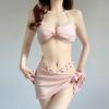 2025 Women's Three-Piece Slimming Skirt-Style Sexy Bikini Set for Beach Vacation