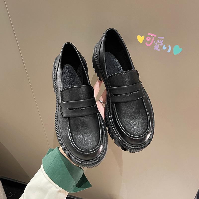 New Japanese Style College Student Shoes Cosplay Lolita Shoes for Women/Girl Fashion Black/Coffee Uniform Platform Shoes 2024