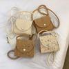 Knitting Handmade Cotton Rope Knitted Bag Girl Sweet Pearl Envelope Trendy Cross-slung Small