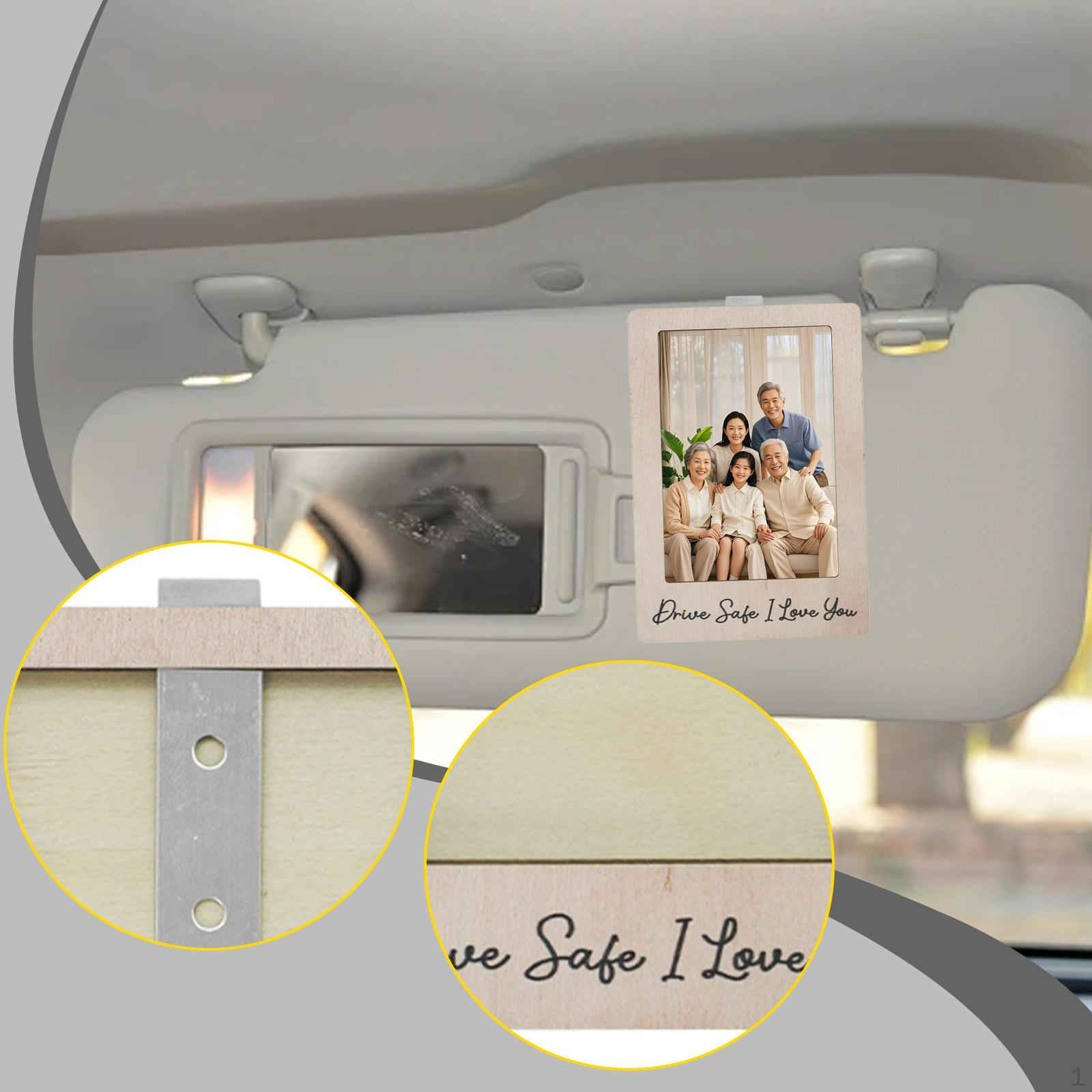 

Держатель для фотографий в автомобиль на солнцезащитный козырек, аксессуары, клипса, фоторамка, с Днем отца Style A