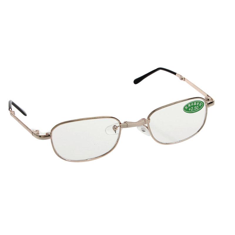 Foldable Metal Full Frame Reading Glasses Case Eyeglass +1.00 To +4.00 1Set