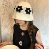 Korean Style Crochet Flower Knitted Hat Sweet Bucket Hat Cute Beanies Hat  Apparel Accessories