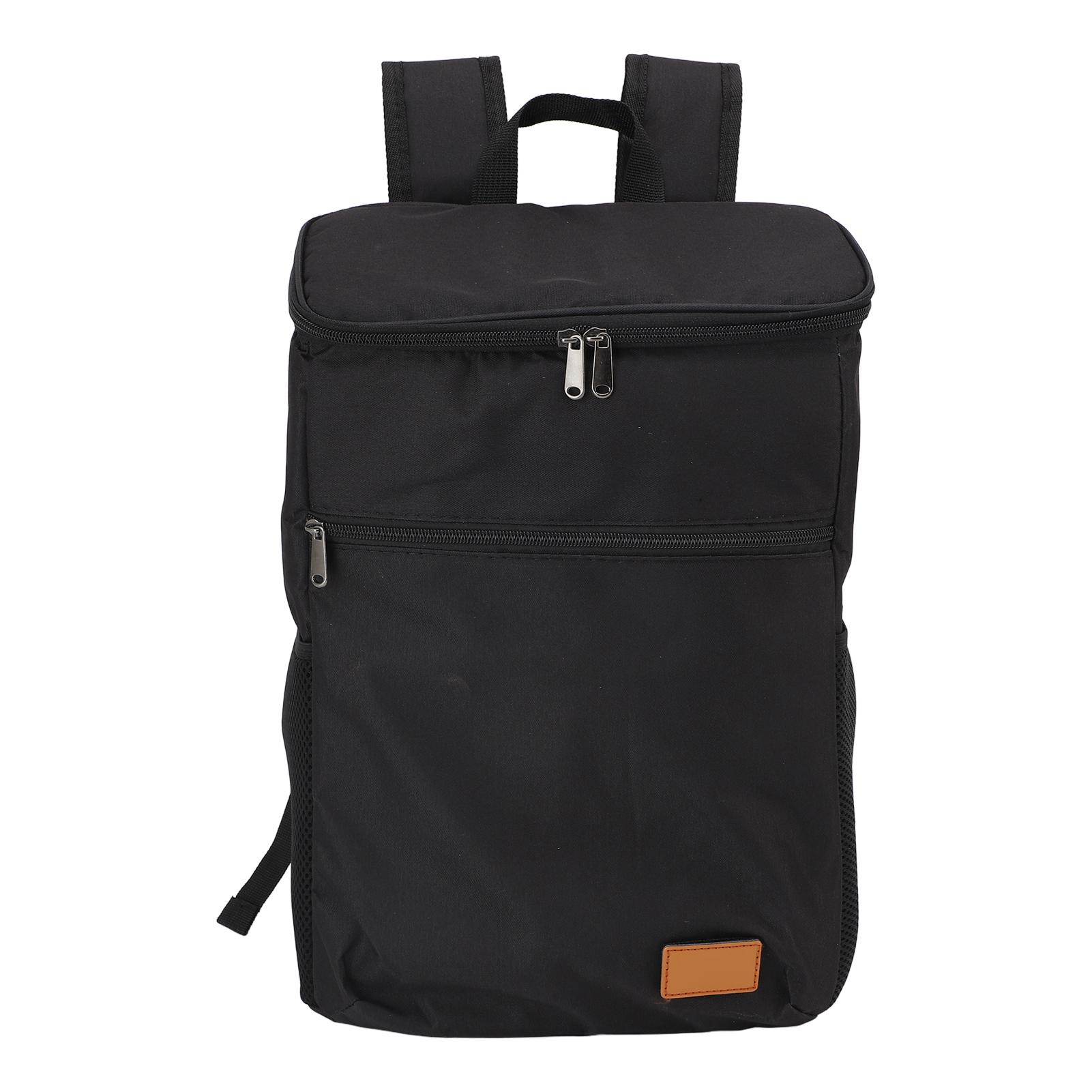 Cooler Bag Large Capacity Water Proof Double Shoulder Insulated Cooler Backpack for Outdoor Camping Black