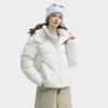Fila Solid Color Simple Warm Comfortable Casual Hooded Long Sleeve Down Jacket Women Outerwear Vanilla-Gray F51W449902FGY