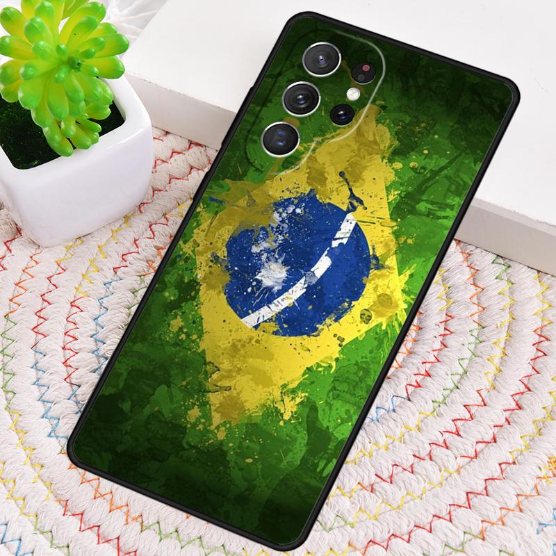 Brazil Flag Phone Case for Samsung Galaxy Note 10 Pro S26 Ultra S23 S24 FE S25 S21 S22 PLUS Shockproof Cove