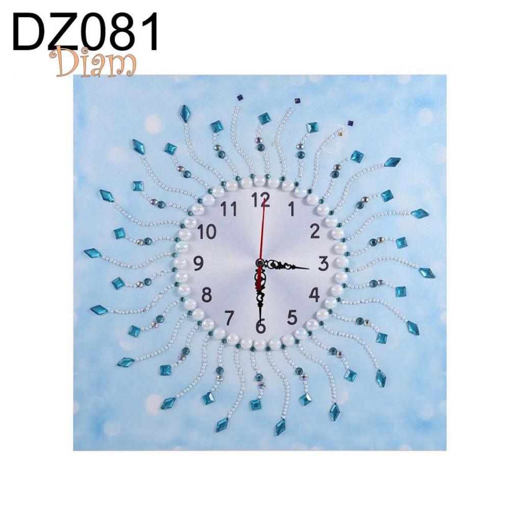 Hara 35x35cm Wall Clock Cross Stitch DIY Partial Multi-shaped Diamond Painting Decor
