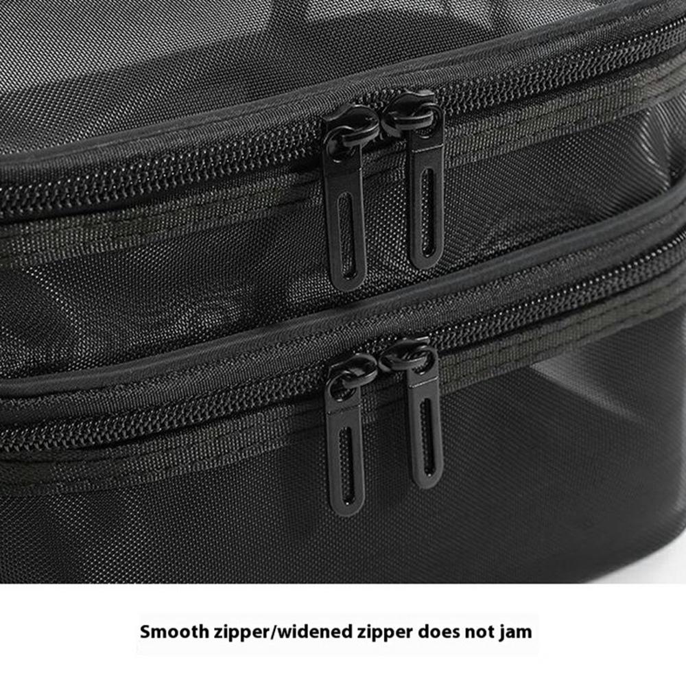 Double Layer Zipper Mesh Toiletry Bag Portable Travel Nylon Makeup Cosmetics Storage Organizer