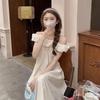 One-Shoulder Strappy A-Line Summer Dress – Slimming Fairy-Style Long Skirt