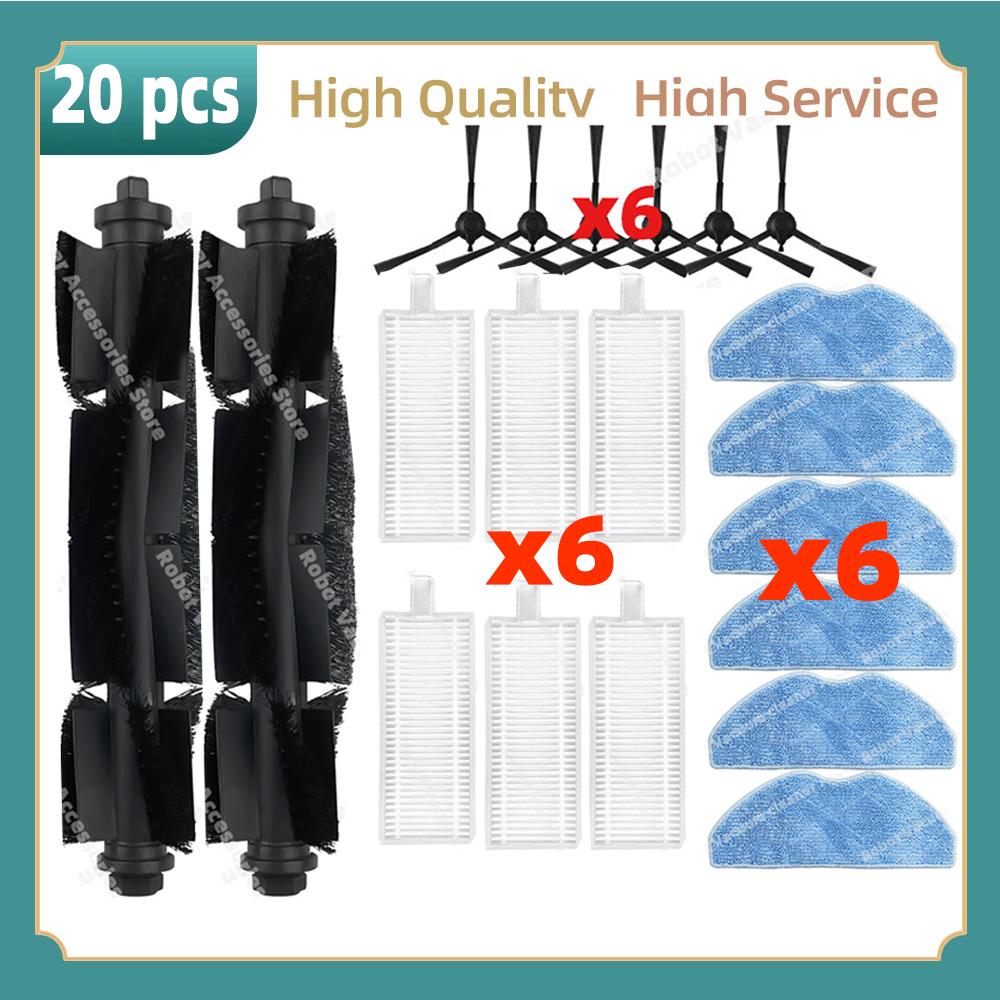 Compatible For Tefal Rowenta X-plorer Serie 75S RR8577WH / 75S+ RG8597W Roller Main Side Brush Hepa Filter Mop Cloth Parts