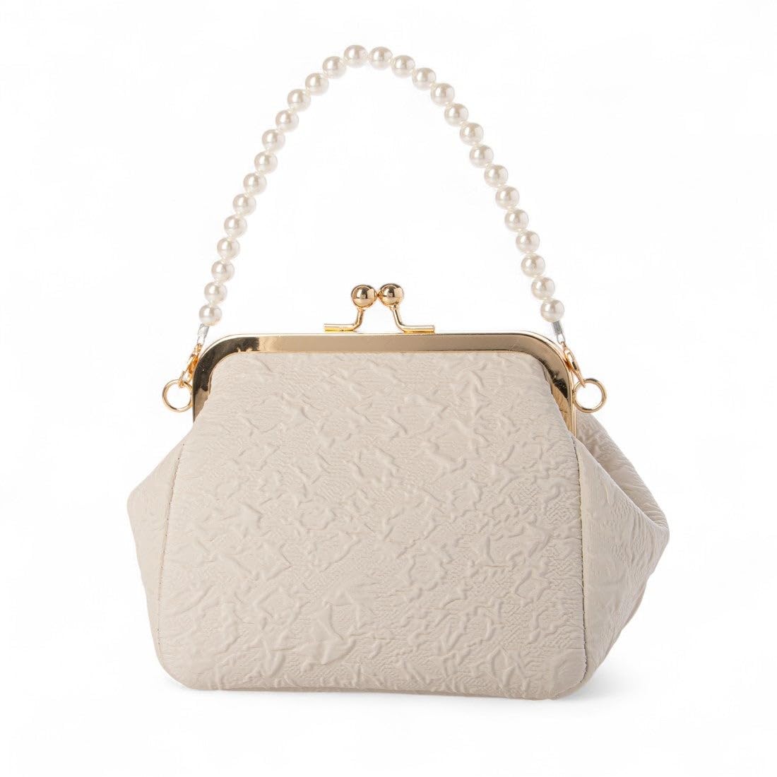 

party bag with pearl WH [Kashkash] 2-way handle, 11-00-06280, women s, білий