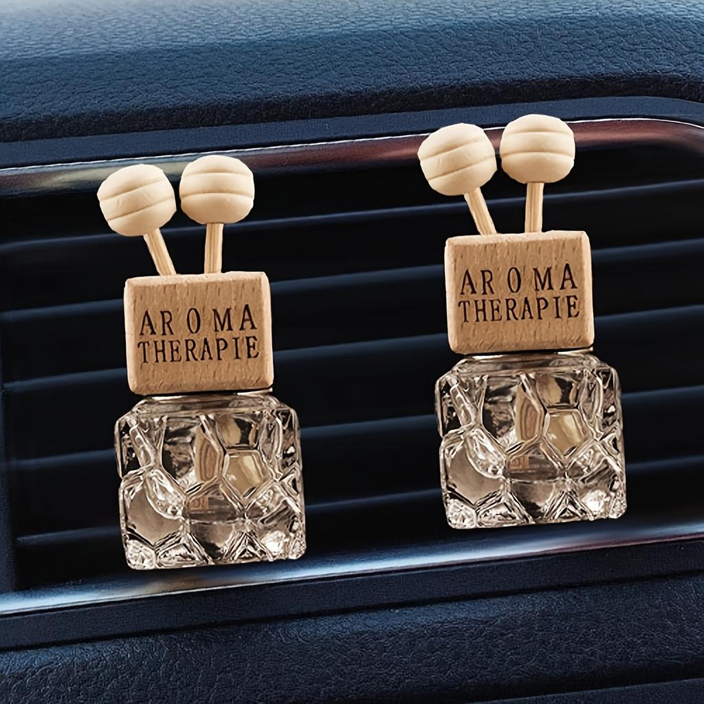 Car Air Outlet Fragrance Bottle Elegant Perfume Empty Bottle Set with Clip Air Vent Glass Diffuser Car Decor for Air Freshing