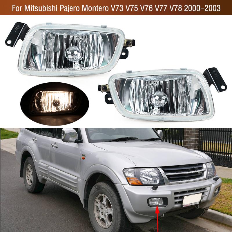 For Mitsubishi Pajero Montero V73 V75 V76 V77 V78 2000 2001 2002 2003 Front Bumper Fog Light Daytime Running Drive Lamp