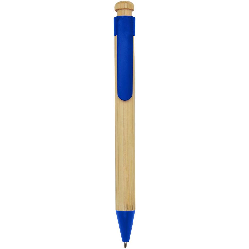 Bamboo pen and recycled plastic "Rattan" Blue