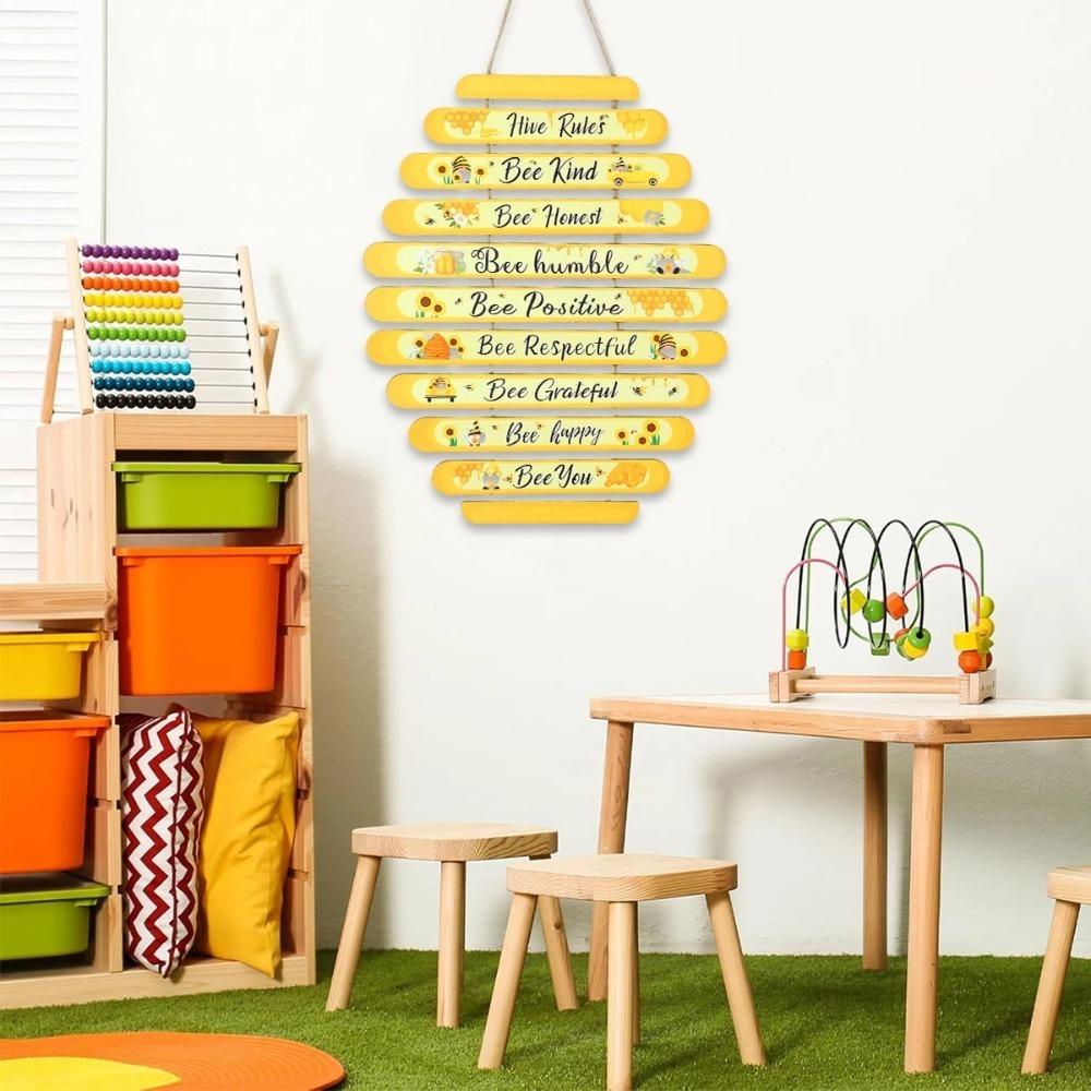 Spring Autumn Bee Wall Decoration Plaque Bee Nest Hanging Ornament  Baby Shower Supplies