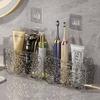Modern Minimalist Plastic Makeup Organizer With Clear Pet Design For Bathroom And Bedroom Storage