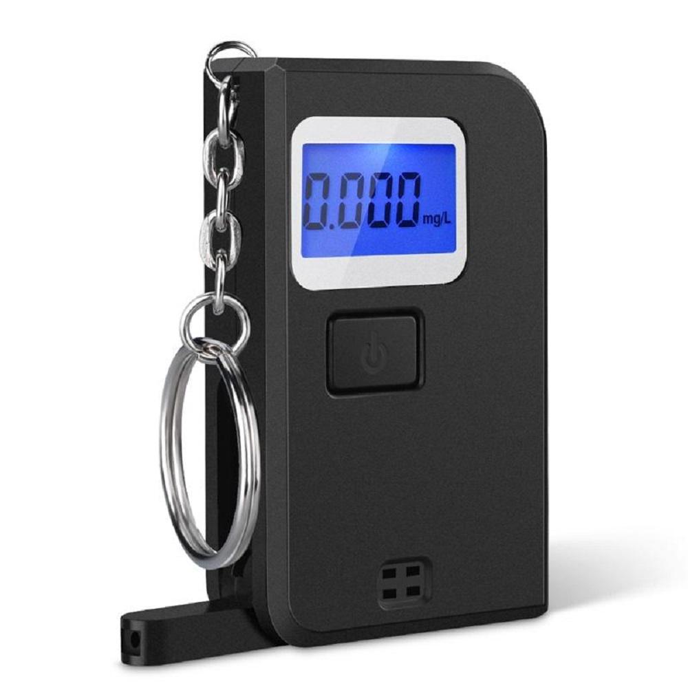 Buy Black Digital Keychain Alcohol Tester Breathalyzer Keyring Portable