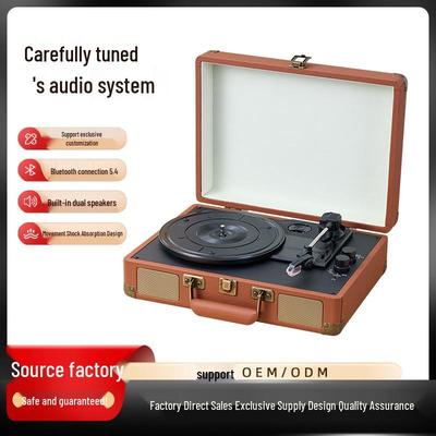 Portable Bluetooth Vinyl Record Player with Mini Gramophone & Wireless Speaker