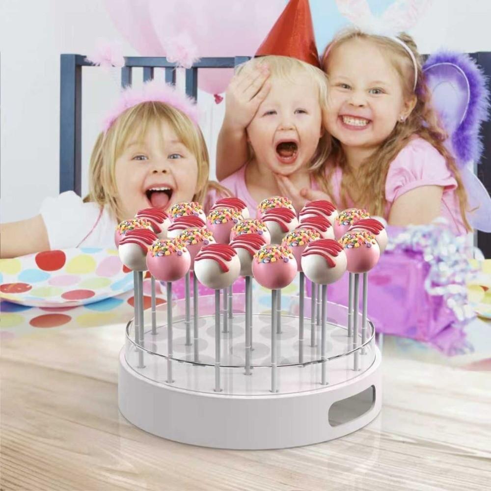 Candy Holder 22-Hole Cake Pop Stand Round Elegant Lollipop Stand Clear Acrylic Versatile Cake Pop Display Weddings