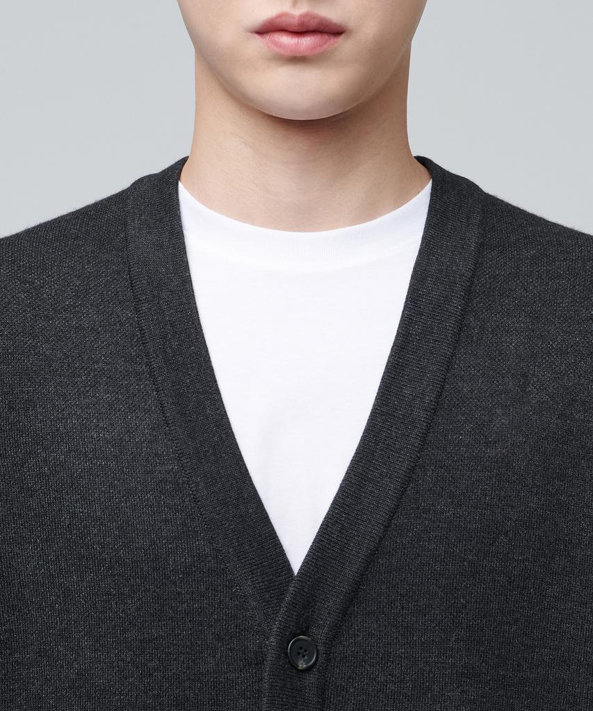 Musinsa Standard Minimalist Cardigan [Charcoal Gray]