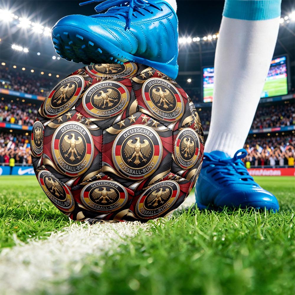 Germany Football Printed Size 5 Soccer Ball Wear Resistant Standard Adult Training Football Fan Gift for Indoor Outdoor Match Sports