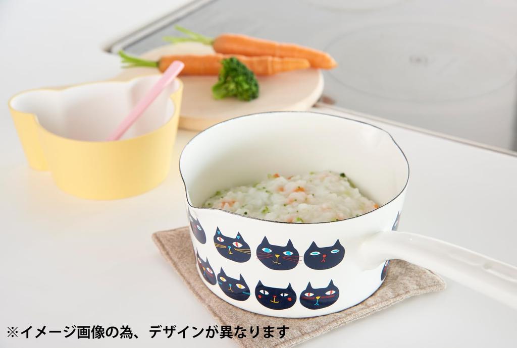 Tamahashi Enameled Milk Design Gas and Induction Compatible Plune. Pan, 15cm, "Lemon" [YJM-108],