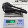 Ultra Lightweight Carbon Fiber Bicycle Saddle Mountain Road Bikes PU Leather Top Hollow Design Comfort Seat