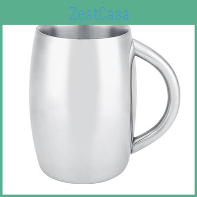 Stainless Steel Double Wall 1pc Coffee Cup Beer Tea Mug With Handle For Kitchen Gadget2