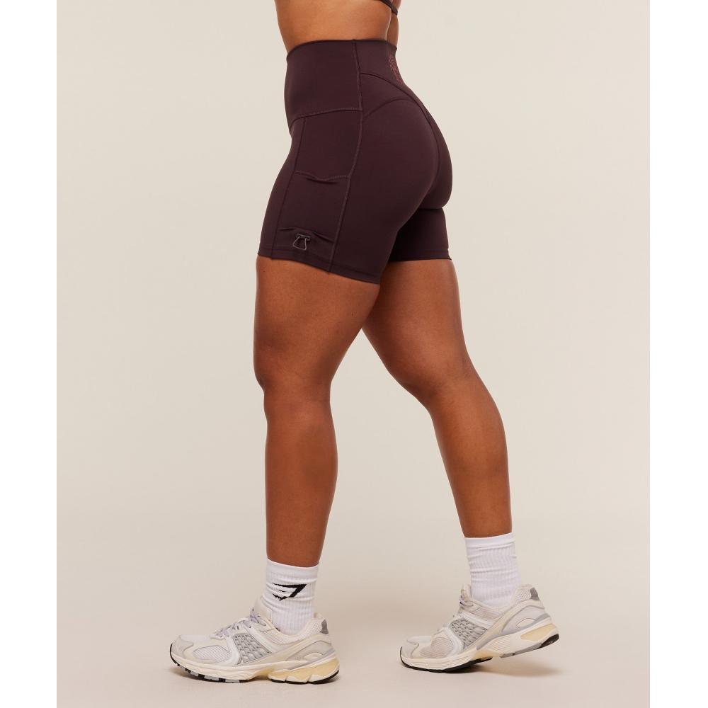 Gymshark Legacy Logo Tight Shorts Cherry Purple B7a4g Pcds