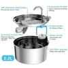 Stainless Steel Induction Pets Water Fountain Smart Pet Food Dispenser Tuya WIFI Rechargeable Automatic Feeder