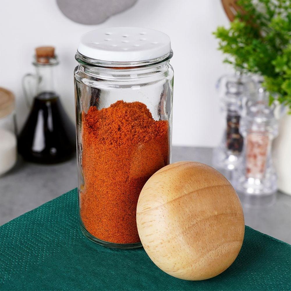 Spice container with strainer, glass, 80 ml